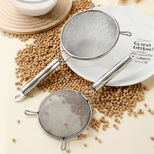 304 Stainless Steel Strainer Set Round <b>Fine</b> <b>Mesh</b> <b>Sieve</b> For Baby Food Flour Juice Filtering Multifunctional Kitchen Tool - Product Image 3