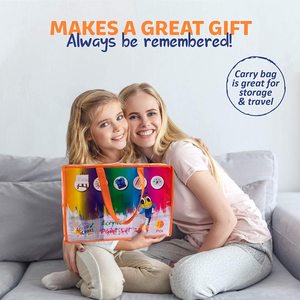 儿童艺术套装27支丙烯酸漆套装，带5支油漆刷8x10绘画帆布桌面画架艺术工作服 - Product Image 5