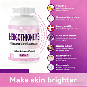 Dismok OEM Premium Whitening Kapseln Hochdosis 500mg Glutathion Glutenfrei Natürlich für Strahlende Haut Antioxidatives Nahrungsergänzungsmittel - Product Image 4