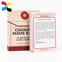 Jeu de cartes à jouer personnalisées avec recettes, cartes de cuisine motivantes, cartes à jouer personnalisées avec boîte