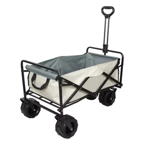 Chariot de jardin multifonctionnel en plastique pour l'extérieur Chariot de rangement pliable pour le camping et la plage pour les outils de magasinage avec personnalisation OEM - Product Image 1