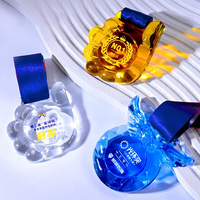 Fabricant de gros Trophées en cristal de glaçure Médailles Plaques d'honneur avec design libre avec Glaze Material Sublimation Awards