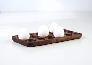 Support à œufs en bois à 18 emplacements pour commande en gros, organisateur de comptoir pour œufs frais de la ferme, pour réfrigérateur et garde-manger - Product Image 2