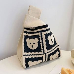 Bolso de Mano Tejido a la Moda, Bolso Tote Tejido con Nudo para Mujer, Mini Bolso Casual - Product Image 2