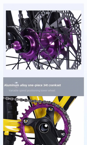 Vélo de montagne AM à disques, 12 vitesses, en alliage d'aluminium, freins à double disque, fourche à ressort, pour étudiants, hommes, femmes, adolescents, idéal pour le gravier et la route - Product Image 6