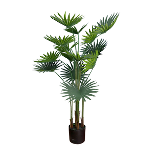 Palmier artificiel chinois en plastique, écologique, vert, pour usage intérieur, idéal pour les mariages et les halls d'hôtels - Product Image 1