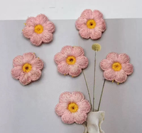 Patchs de fleurs brodés à la main colorés patchs de fleurs au crochet patchs de fleurs pour vêtements, accessoires de chapeaux
