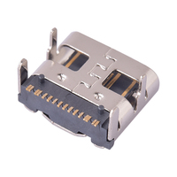 Connecteur USB Type C Femelle 16 broches à angle droit SMT, broches surélevées 2,0 mm, prise de données haute vitesse à charge rapide pour PCB