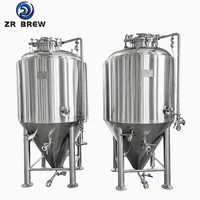 Fermenteur conique en acier inoxydable, réservoir de fermentation de bière, 500L, 1000L, 2000L, équipement de brassage
