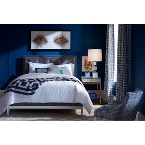 Jonathan Adler Antique <strong>Mirrored</strong> Bedside Table with Drawer Gold Metal Base Glass Layer <strong>Nightstands</strong> Modern Bedroom Side Cabinets - Product Image 5