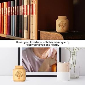 Grosir ramah lingkungan MINI penyimpanan rumah hewan peliharaan guci bambu bulu hewan peliharaan atau rambut kotak kenang-kenangan untuk hewan peliharaan kotak hadiah Memorial anjing kucing - Product Image 5