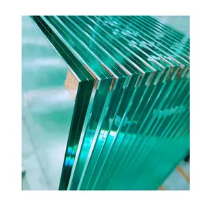 Architectural Building 6.38mm 12mm Safety Clear Colored Flat Tempered Laminated Wired Glass For Stairs/Floor/Balustrade Glass