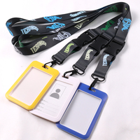 Juego de Cordones Personalizados para Tarjetas de Identificación, Correa de Cuello de Poliéster con Porta Tarjetas de Plástico Rígido y Hebilla de Liberación Rápida para Eventos de Oficina
