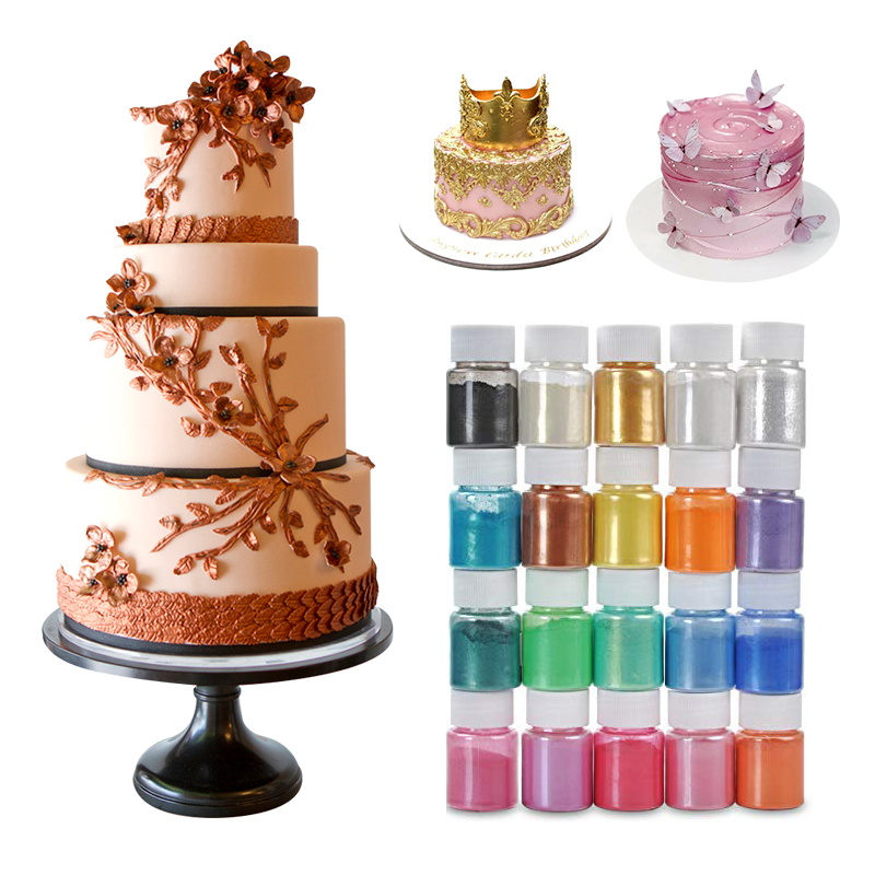 Sephcare Best Selling Food Additive Metallic Edible gel colors Food Coloring Cake Decoration Pigment