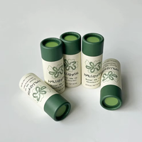 Baume à lèvres biodégradable déodorant cylindre conteneur 5g/10g carton Push up résistant à l'huile moderne papier Tube