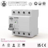 Disjoncteur différentiel 4P RCCB, électromagnétique, électronique, AC 10kA 300mA 32A, en cuivre, équipement électronique industriel