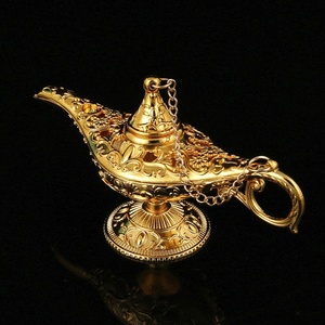 Lámpara Mágica de Aladino, Lámpara de los Deseos Rusa, Lámpara de Metal de Fantasía, Estilo del Sudeste Asiático, Decoración para Sala de Estar, Adorno Artesanal - Product Image 4