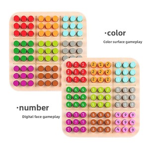 Gioco Sudoku in Legno Ecologico Senza Bordi Sfilacciati per Bambini 4-6 Anni, Giocattolo Educativo per l'<span class=keywords><strong>Apprendimento</strong></span> Precoce della <span class=keywords><strong>Matematica</strong></span> e l'Allenamento Mentale - Product Image 3