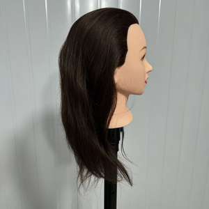Cabeza de Maniquí de cabello humano Real Premium, cabeza de Maniquí de entrenamiento profesional para entrenamiento de peluquería y salón - Product Image 3