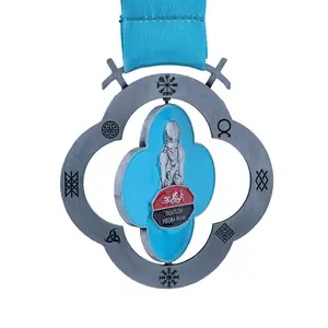 优质定制金条青铜定制马拉松自行车比赛铁人三项奖牌运动金属纺纱奖丝带奖章