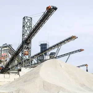 Sabuk konveyor mesin pekerjaan berat industri batu Mineral sabuk konveyor karet semen pertambangan batu bara
