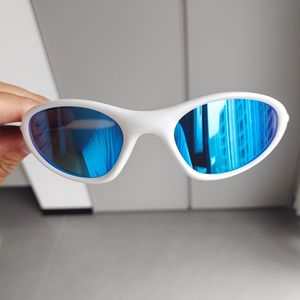 Gafas de Sol Deportivas Estilo O, Blancas y Negras, Montura Plateada TR90, <span class=keywords><strong>Lentes</strong></span> Polarizadas para Ciclismo, Gafas de Diseño Unisex, Gafas de Sol de Lujo - Product Image 2