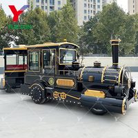 Train touristique sans rails YUETON de 72 passagers, entièrement fermé, à moteur électrique ou diesel, fabriqué en Chine, à vendre