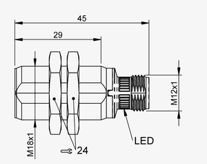 MT-BALLUFF สวิตช์ตรวจจับวัตถุแบบเหนี่ยวนำ BES M18ZE-PSC80B-S04G เซ็นเซอร์ M18 BES060P กระบอกสูบ M18x1 10~30 VDC -40...85 .C - Product Image 4