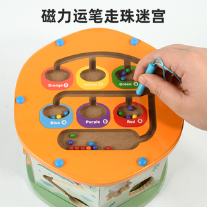 Cubo de Actividades Montessori de Madera 10 en 1 para Niños Pequeños, Caja de Actividades Multifuncional, Centro de Aprendizaje para Bebés, Juego de Juguetes Educativos - Product Image 3