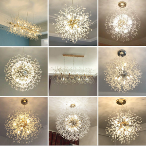 Lustre Decorativo Moderno de Cristal em Forma de Dente-de-Leão para Feriados, Luminária de Luxo com Luz LED - Product Image 3