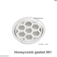 Early Riser 30cm moule rond en Silicone pour bricolage résine époxy cristal rivière Table nid d'abeille présentoir moule de coulée pour artisanat