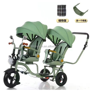 Venta al por mayor de <span class=keywords><strong>triciclo</strong></span> de juguete <span class=keywords><strong>para</strong></span> niños de <span class=keywords><strong>doble</strong></span> asiento de buena calidad <span class=keywords><strong>para</strong></span> gemelos de 2 asientos/<span class=keywords><strong>Triciclo</strong></span> <span class=keywords><strong>para</strong></span> bebés con barra de empuje <span class=keywords><strong>para</strong></span> 3-5 años de edad - Product Image 3