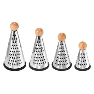 Eco-Friendly conical stainless steel manual grater potato carrot cheese lemon grater