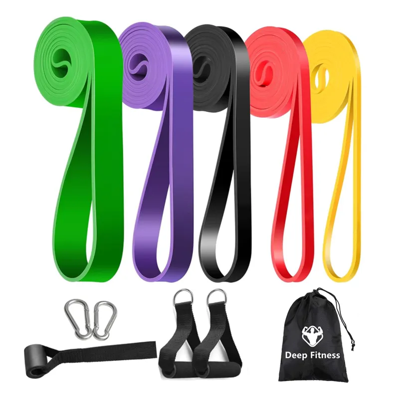 Biểu Tượng Tùy Chỉnh Cao Su Màu Đen Resistance Bands /Power Tập Thể Dục Căng Kéo lên Hỗ Trợ Ban Nhạc/Tập Thể Dục Sức Đề Kháng Kéo lên Ban Nhạc