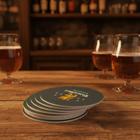 Sous-verres ronds absorbants en papier de 2 mm d'épaisseur, personnalisés, en couleur, avec dessins de bandes dessinées, écologiques, pour restaurants, bars, bières, tasses à café et boissons