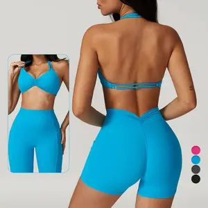Hochwertiger V-Ausschnitt-Yoga-BH schnell trocknend Damen-Workout-Weste hochfeste eng passende Blazer Übergröße Fitnessbekleidung
