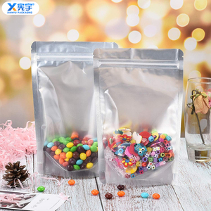 Bolsa de Embalaje de Alimentos Personalizada de Aluminio Plateado, Resistente a la Humedad, con Ventana Transparente <span class=keywords><strong>para</strong></span> Granos y Snacks - Product Image 2