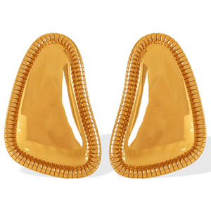 Geometric <b>Stud</b> <b>Earrings</b> 18K Gold Plated Zinc Alloy EH609 Fashion <b>Earrings</b> - Product Image 5