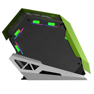 Boîtier d'ordinateur ATX Mid Tower transparent pour jeux, avec verre trempé panoramique double face, refroidissement ARGB, Cross Border Bumblebee - Product Image 4