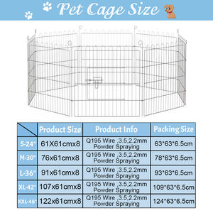 Metal tel egzersiz tavşan yavru oyun <span class=keywords><strong>Yard</strong></span> <span class=keywords><strong>Pet</strong></span> muhafaza katlanabilir açık <span class=keywords><strong>Pet</strong></span> kafesleri kedi köpek oyun parkı evcil hayvan çiti üst kapak ile - Product Image 4
