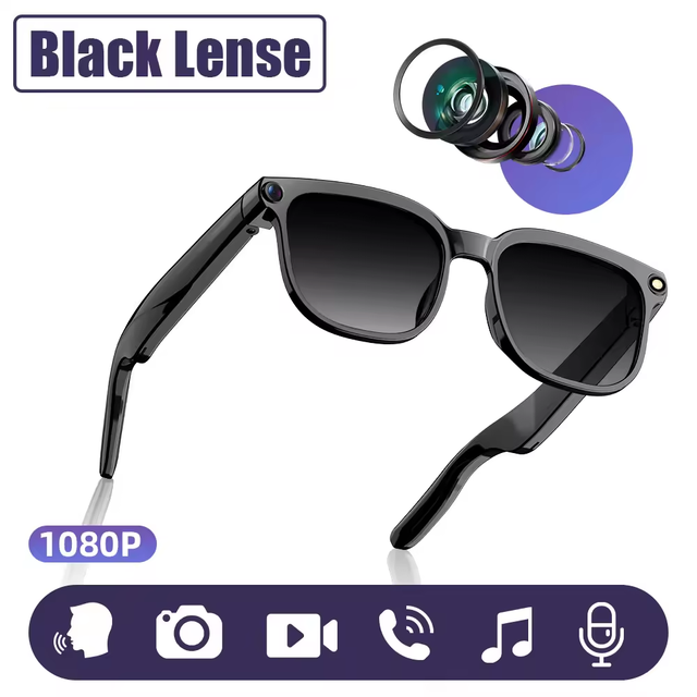 2026 Smart Glasses Translator Type-C Charging AI Translation Phone Call Answering Smart Glasses with Camera