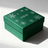 Boîte cadeau de Noël haut de gamme, écologique, avec doublure en éponge, fermeture magnétique, couvercle pliable, design créatif