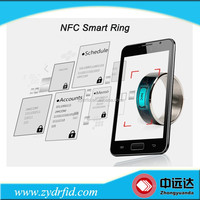 Anneau intelligent réglable en acier inoxydable 13.56mhz nfc personnalisé