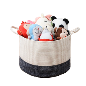 Pour <span class=keywords><strong>Amazon</strong></span> Offre Spéciale grande capacité coton corde <span class=keywords><strong>panier</strong></span> à <span class=keywords><strong>linge</strong></span> tissé bac de rangement <span class=keywords><strong>linge</strong></span> <span class=keywords><strong>sale</strong></span> <span class=keywords><strong>panier</strong></span> liquidation <span class=keywords><strong>panier</strong></span> de rangement - Product Image 6