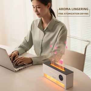 Máquina de Aromaterapia Rock con Llama 3D, Humidificador de Aceites Esenciales con Luz Nocturna, Simula Llama, Control de Humedad para Autos - Product Image 4