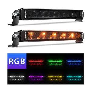 Aurora cấp bằng sáng chế off-road Đèn Led 10 inch RGB thanh ánh sáng cho xe tải ATV UTV siêu sáng làm việc LED offroad ánh sáng