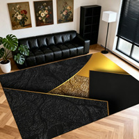Polyester Crystal Velvet Carpet Living Room Rug Stain-Resistant Easy-to-Care-For Non-Slip Foot Mat New High-End Large-Area Rug