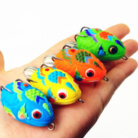 Leurre souple artificiel Thunderfrog Luya de style thaïlandais surdimensionné 42cm 85g 9g avec double hameçon en acier inoxydable pour pêche en eau douce