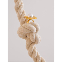 JINYOU 4186 moins cher qualité non coulé technologie fleur simulé perle ouvert réglable anneau mode 18K or PVD plaqué bijoux