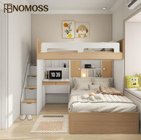 Lit superposé contemporain et durable avec un design de couchage à deux niveaux organisé pour les chambres d'enfants, les écoles, les auberges et les dortoirs